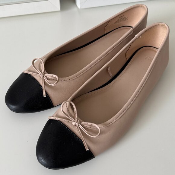 H&M Beige and Black Ballet Flats - Picture 2 of 6